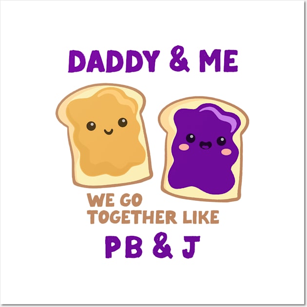 pbj daddy & me (grape) Wall Art by mystudiocreate